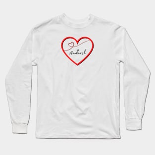 AADARSH Name in Heart Long Sleeve T-Shirt